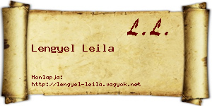 Lengyel Leila névjegykártya